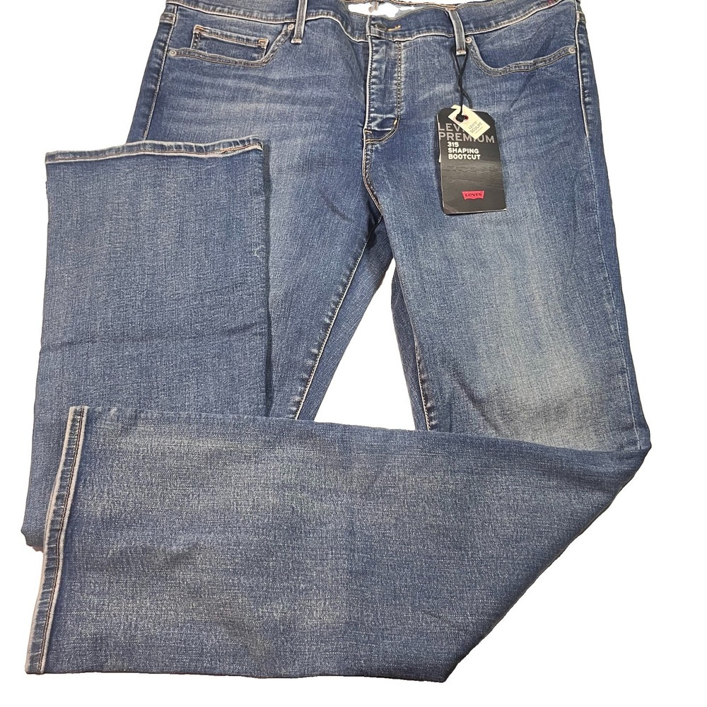 Levis 315 Premium Shaping Bootcut Jeans Womens 34x32 Mid Rise Stretch Denim